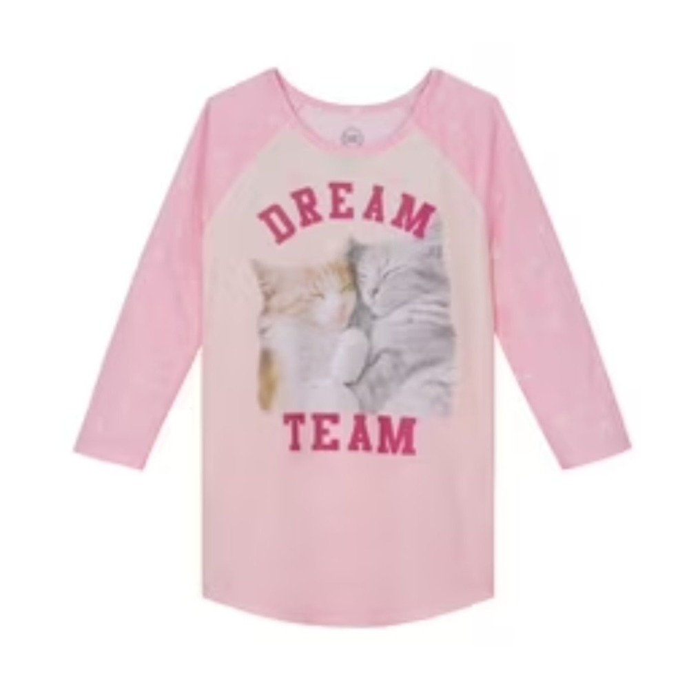 2 - NWT Girls Size L (10-12) Cat Nightgown Brand Wonder Nation Pink